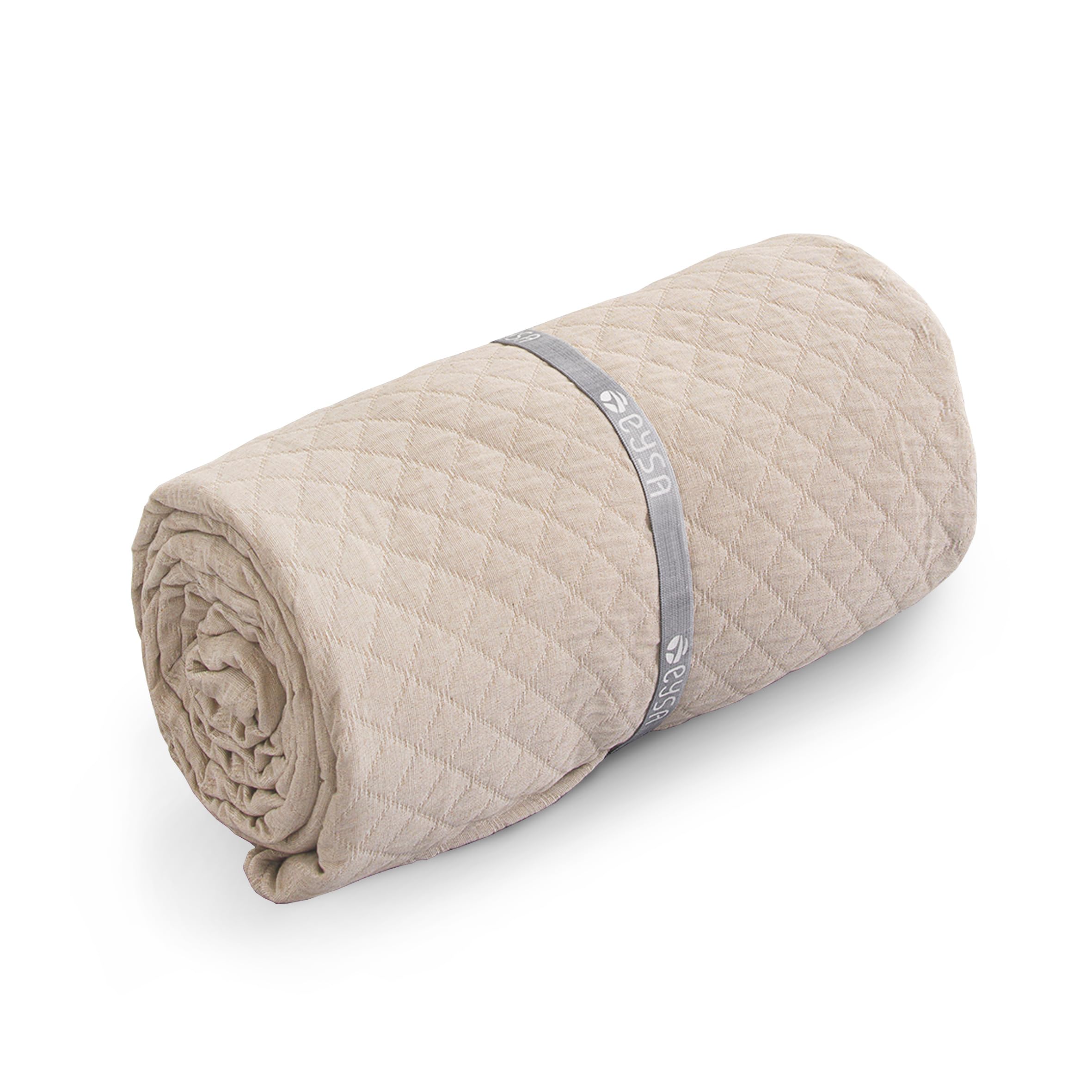 Grandfoulard EYSA Argento 180 x 270 cm | Jeté de lit haut de gamme beige