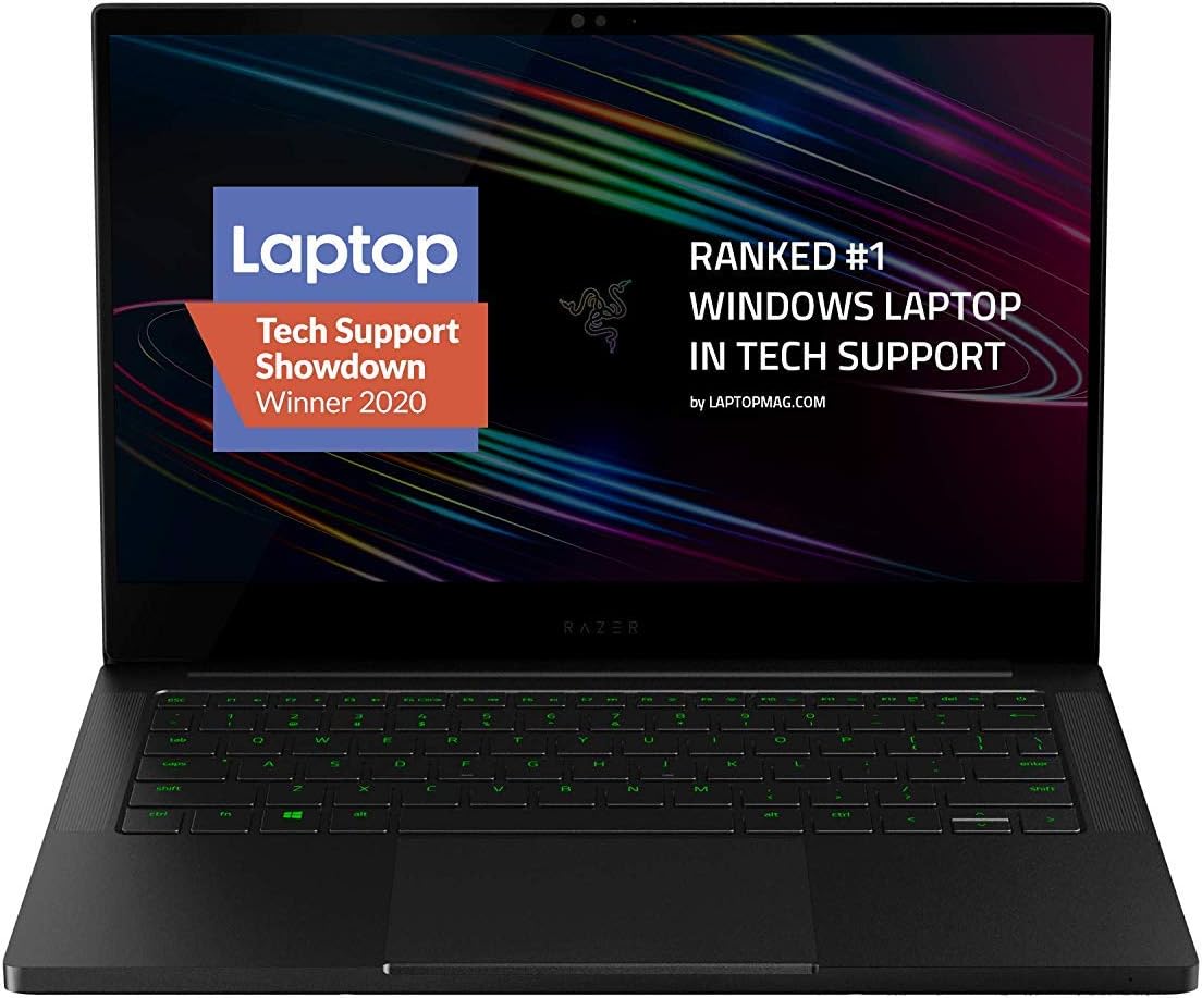 Razer Blade Stealth 13 Ultrabook Gaming Laptop: Intel Quad Core i7-1065G7, NVIDIA GeForce GTX 1650 Ti Max-Q, 13.3" 4K Touch, 16GB RAM, 512GB SSD, CNC Aluminum, Chroma RGB, Thunderbolt 3, Creator Ready