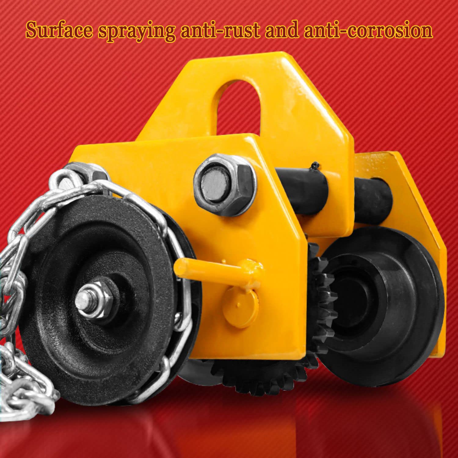 Carrello a trave spintore regolabile, Carrello a catena manuale for gru a portale con a trazione 1T-5T(1T)