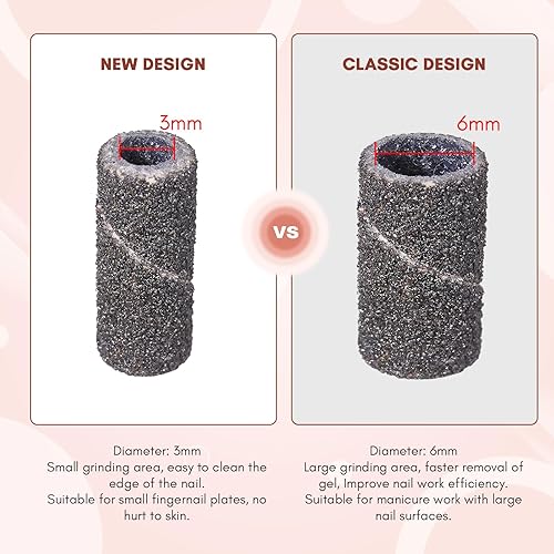 Miniatura 3 de Makartt Bandas de lijado para taladro de uñas, 100 piezas de diseño actualizado 2023 Juego de limas de lijado de uñas pequeñas para brocas de