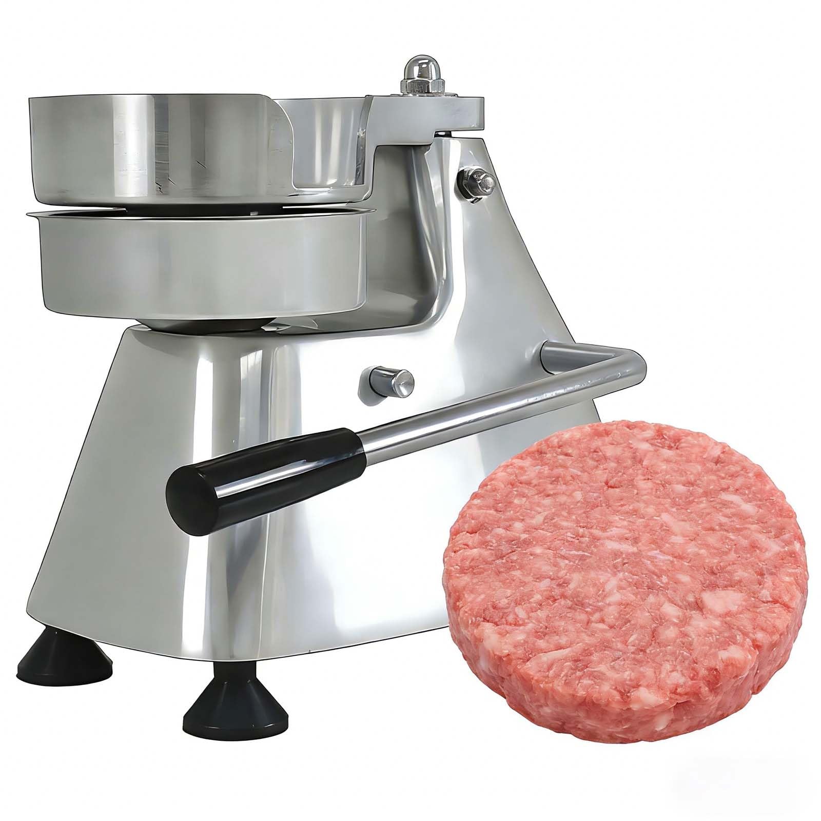 Prensa de acero inoxidable para hacer hamburguesas de 4 a 6 pulgadas, incluye 1200 papeles, perfecta para restaurantes y uso comercial