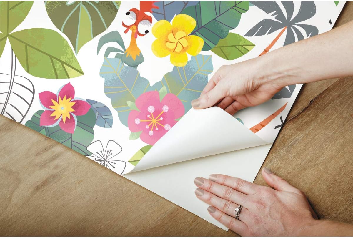 RoomMates RMK11799WP Disney Moana Jungle Peel and Stick Wallpaper - Image 2