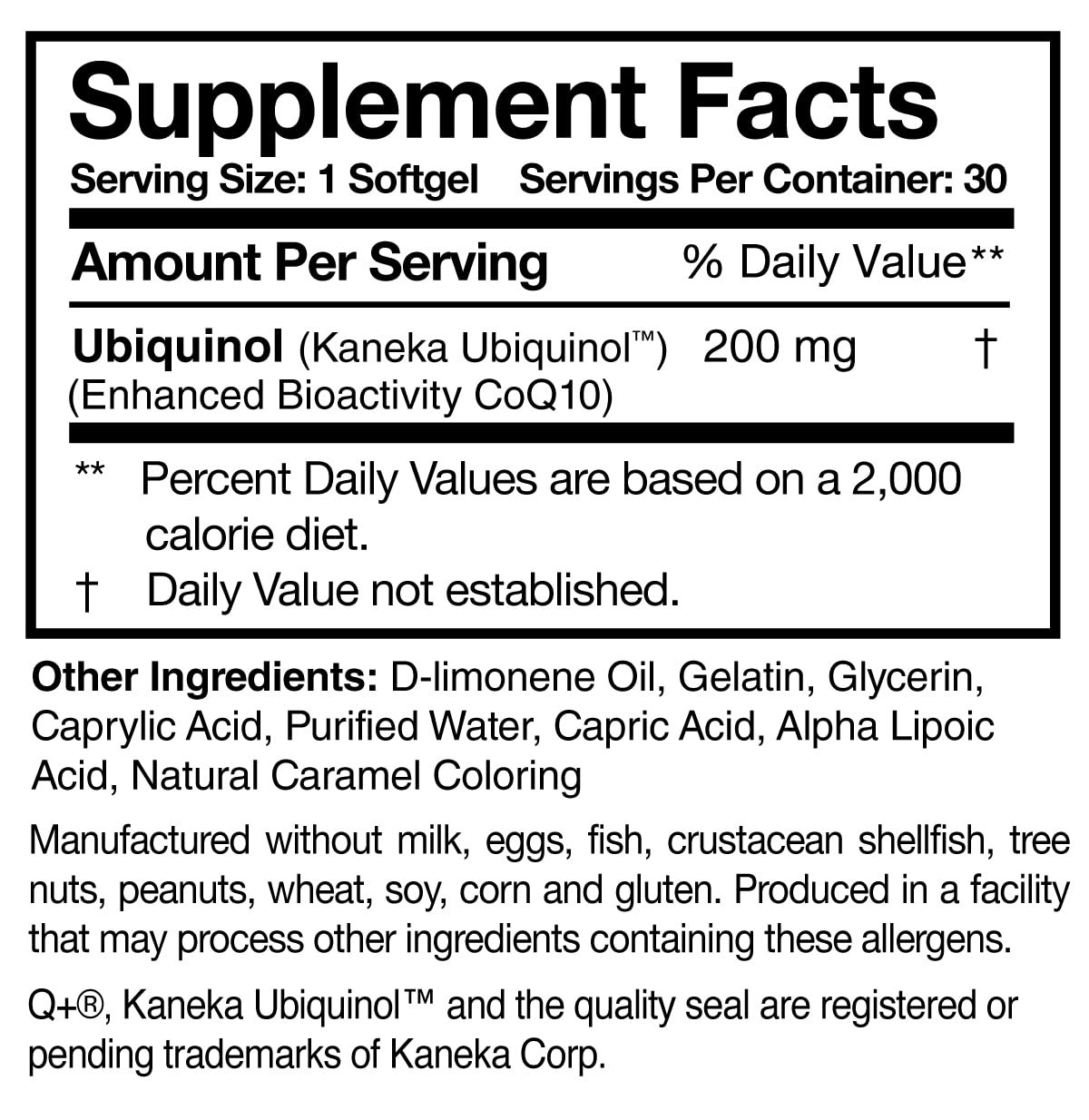 Researched Nutritionals Ubiquinol Super 200 - Enhanced Absorption CoQ10 200mg Softgels - Coenzyme Q10 Ubiquinol Form Antioxidants Supplement to Support Heart Health & Cellular Energy (30 Softgels) — Amazon image 3