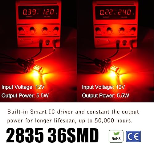 Vista 118 de Bombillas LED antiniebla superbrillantes de 3000 lm H8 H11, bombillas DRL de alta potencia 3030 chips con lente de proyector de repuesto