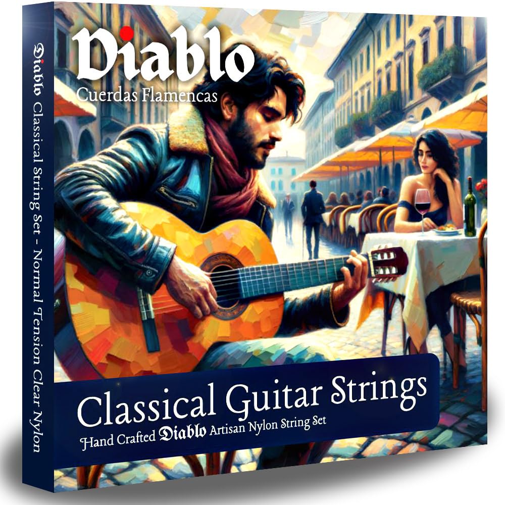 Diablo Classical Guitar Strings, Normal Tension Nylon Set for all Spanish and Classical Guitars