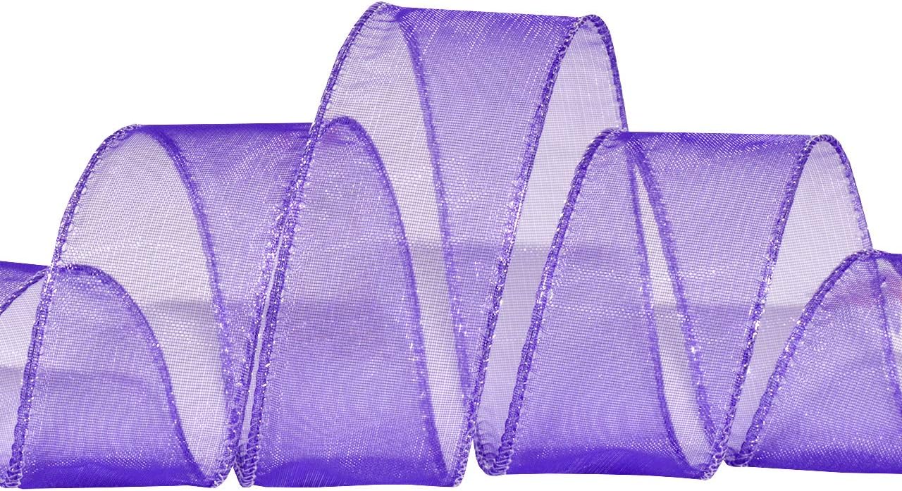 Morex Ribbon Ribbon, chiffon, Purple, 1-in x 25-Yd - Image 3