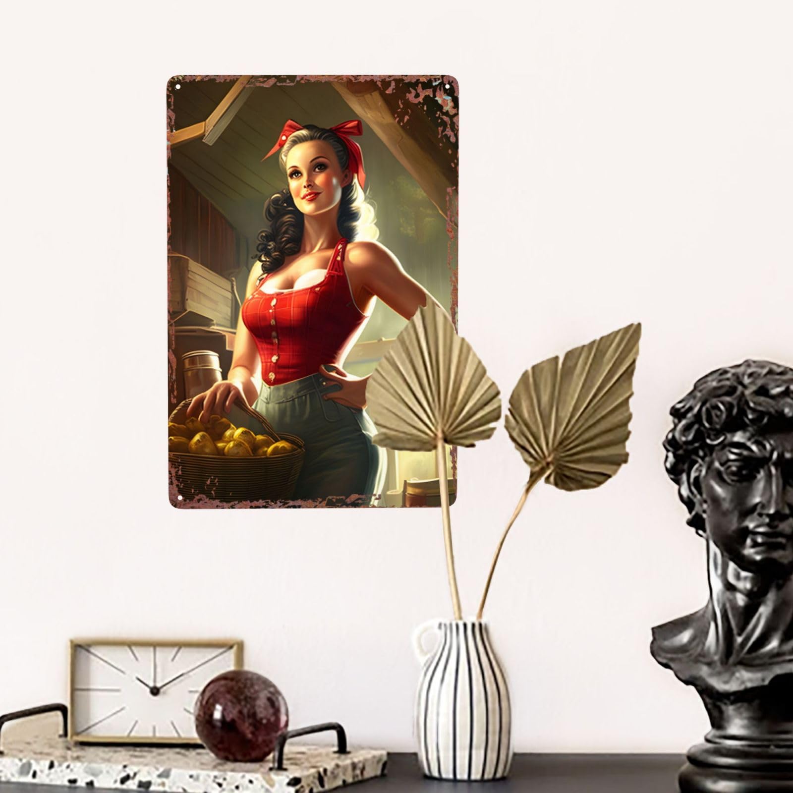 Poster In Metallo Con Scritta Pin Up Girl, 20x30 Cm, Vintage Per Parete, Decorazione Da Bar E Locali
