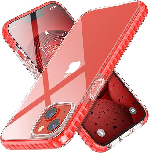 Miniatura 8 de MATEPROX Funda compatible con iPhone 13, transparente, delgada, transparente, a prueba de golpes, para iPhone 13 de 6.1 pulgadas 2021 (rosa)