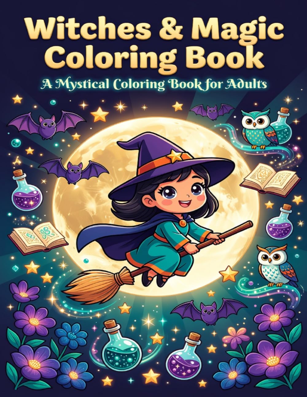 Witches & Magic: A Mystical Coloring Book for Adults