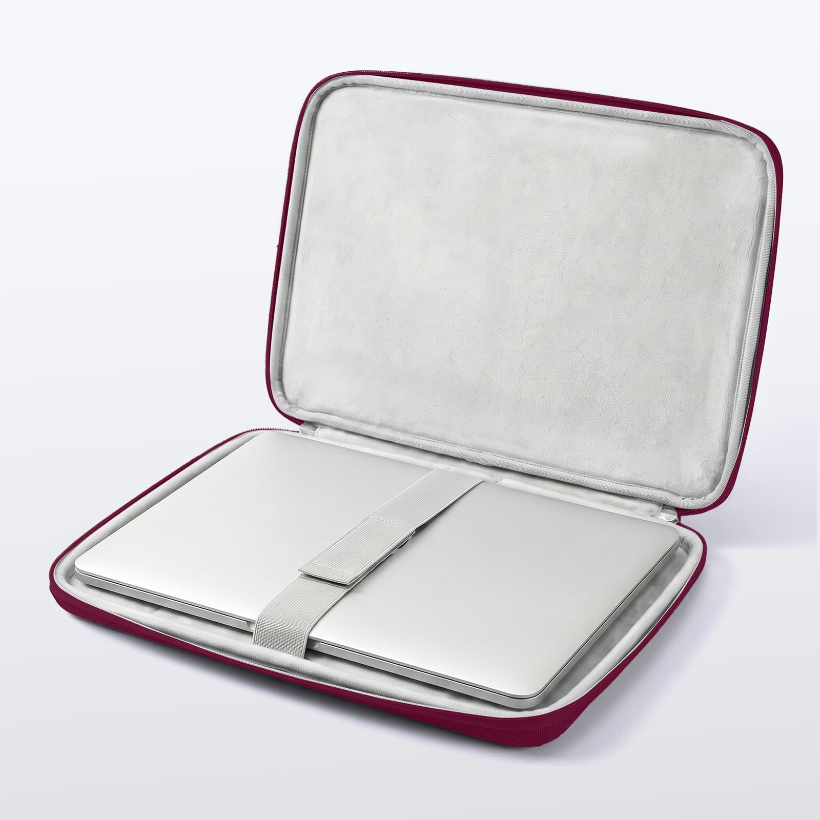 DOMISO Custodia protettiva per computer portatile da 15,6", impermeabile, antiurto, per notebook/IdeaPad ThinkPad/HP Pavilion Envy 15/Dell XPS 15, vino