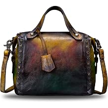Genuine Leather Purses and Handbags for Women Vintage Handmade Fashion Shoulder Bag Crossbody Satchel with Strap