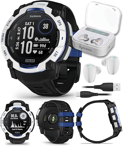 Miniatura 8 de Wearable4U Garmin Instinct 3 45mm, pantalla AMOLED, reloj inteligente GPS resistente para exteriores, bisel reforzado con metal, linterna