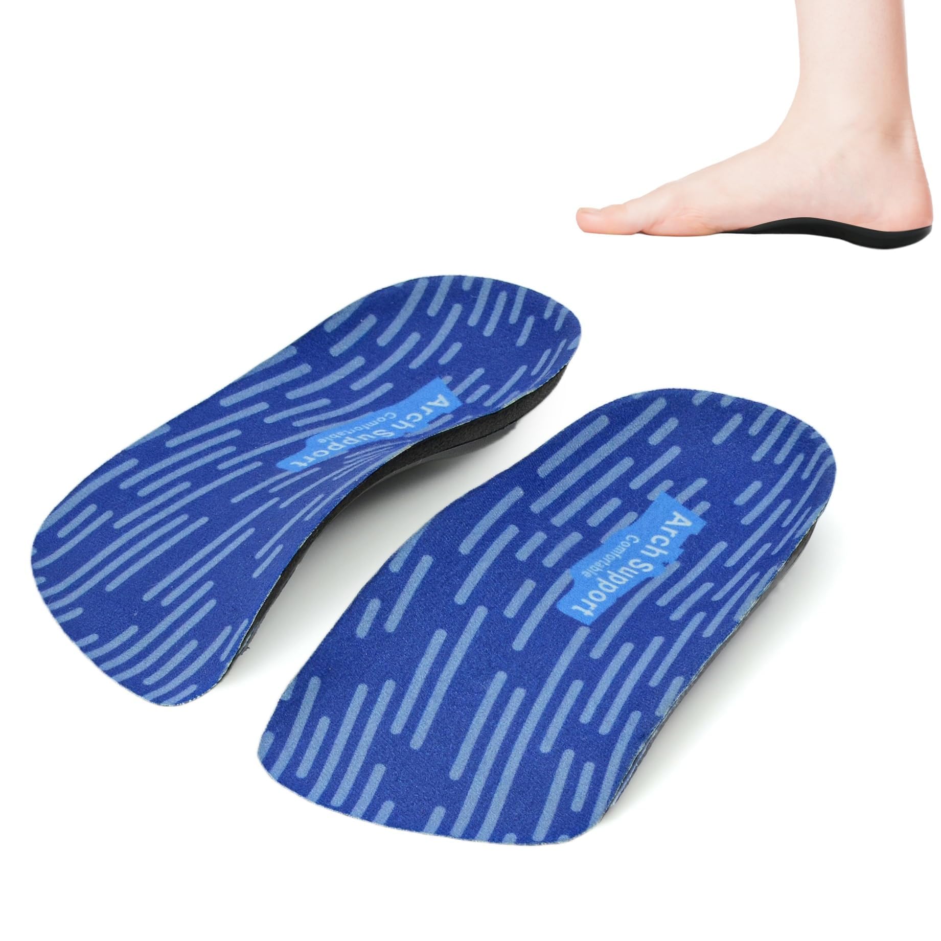 3 4 Length Orthotic Shoe Inserts for Heel Foot Pain Relief High Arch SupportOrthopedic Insoles Plantar Fasciitis Arch