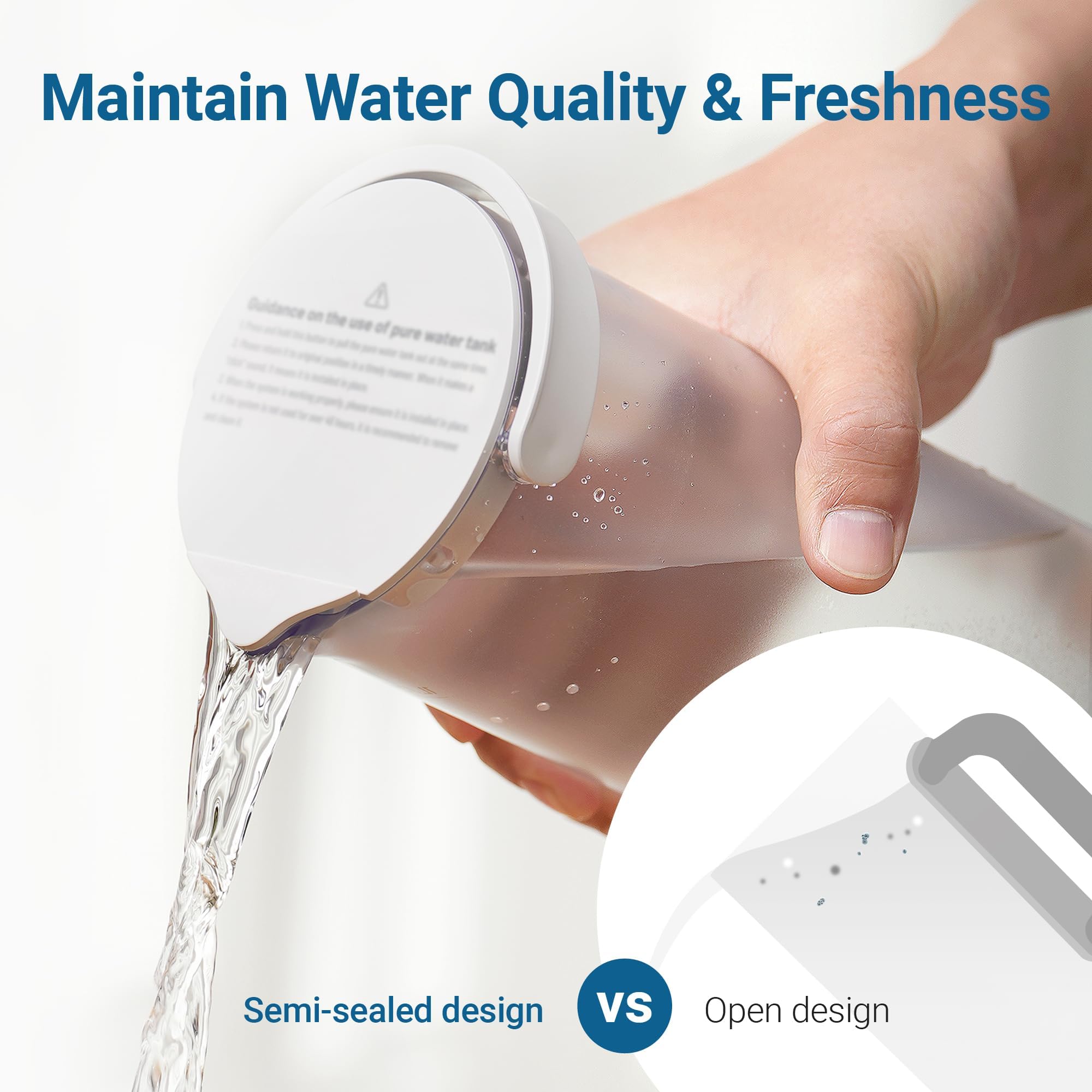 Maxblue MB-PWT Reinwassertank für WD-C1H Umkehrosmosesystem, Tragbares Reinwassertank, BPA frei, 1L