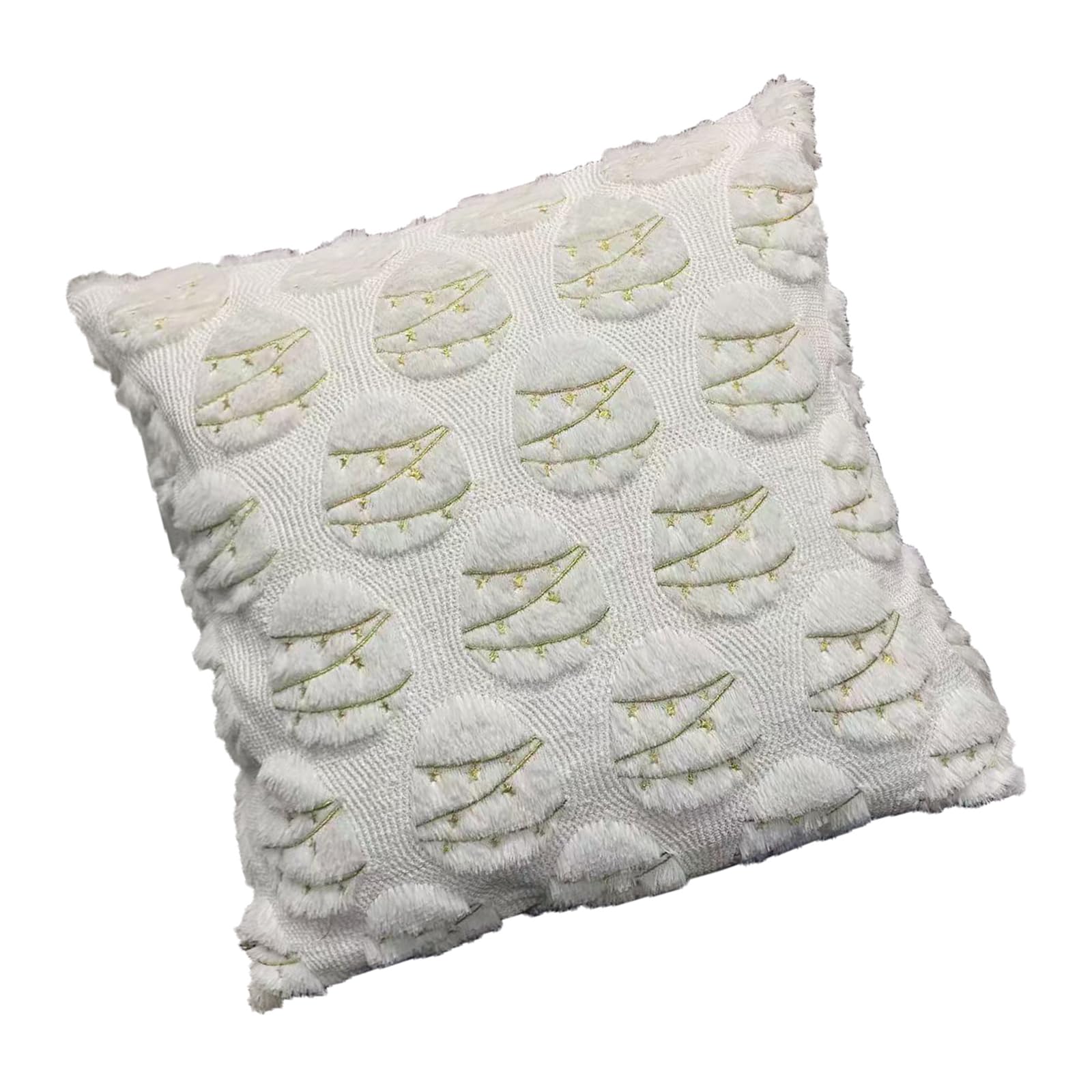 Kalttoy Theme 3D Embroidered Rabbits Eggs Decorative Pillow Case Plush Square Cushion Cover for Spring Home Decors Gift Decorative Pillowcase