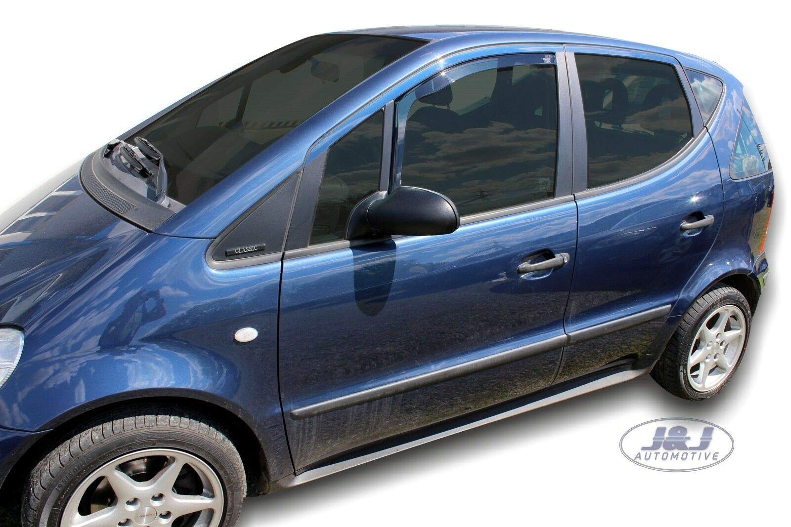 J&J AUTOMOTIVE Deflettori d'Aria per Mercedes A-Class W168 1997-2004, Set da 2 Pezzi, Nero Fumé Oscurato Heko