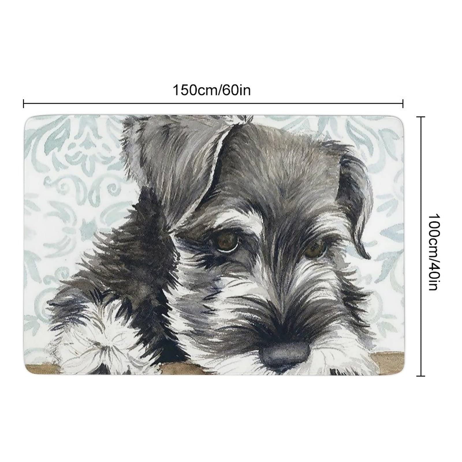 Amazon.co.jp: カーペット ミニチュアシュナウザー 犬 絨毯 ラグ