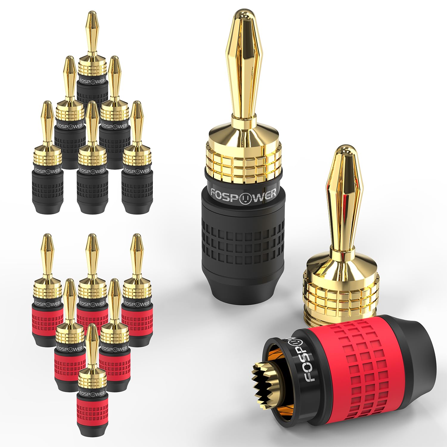 FosPower Deadbolt Banana Plugs 6 works / 12 pcs
