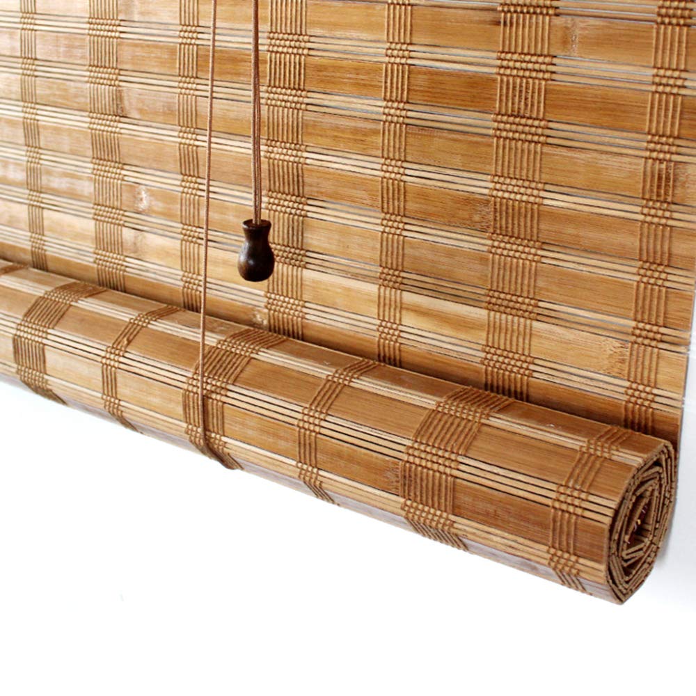 Bambusowa roleta okienna rzymska osłona przeciwsłoneczna, żaluzje rzymskie na patio, dekoracja balkonowa/A / szer. 130 x wys. 180 cm