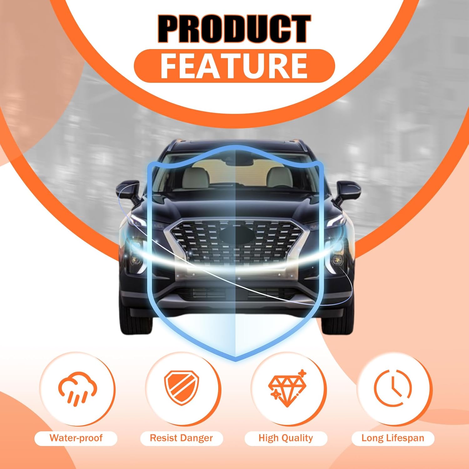 JX RACING Front Bumper Skid Plate Compatible with 2020-2023 Hyundai Palisade Front Lower Bumper Skid Plate Silver 86577S8000 HY1095109 HY1095109C