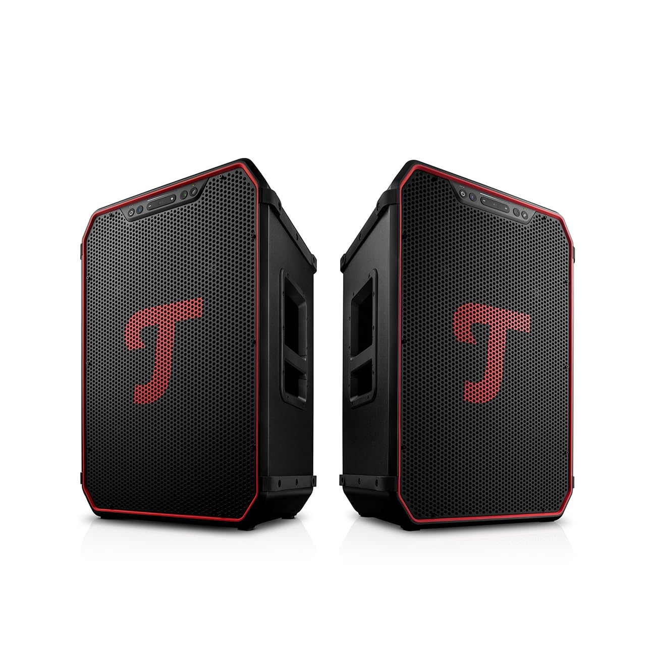 Teufel ROCKSTER Neo – Ensemble Stéréo Bluetooth Ultra-Puissant avec 130 DB, Batterie 36h, XLR, USB-C, IP44, Party Link, Mode extérieur, app Teufel Go, système coaxial, Caisson 300 mm – Noir