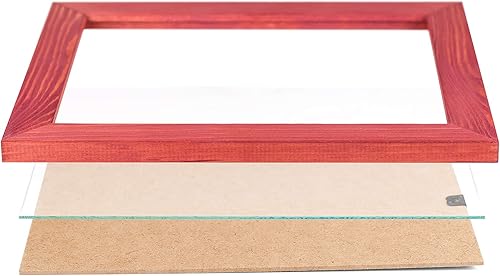 Miniatura 10 de Marco de fotos de madera rústica de 11 x 14 para montaje en pared, 100 % madera maciza natural ecológica con acabado gastado, Madera, gris, 11x14