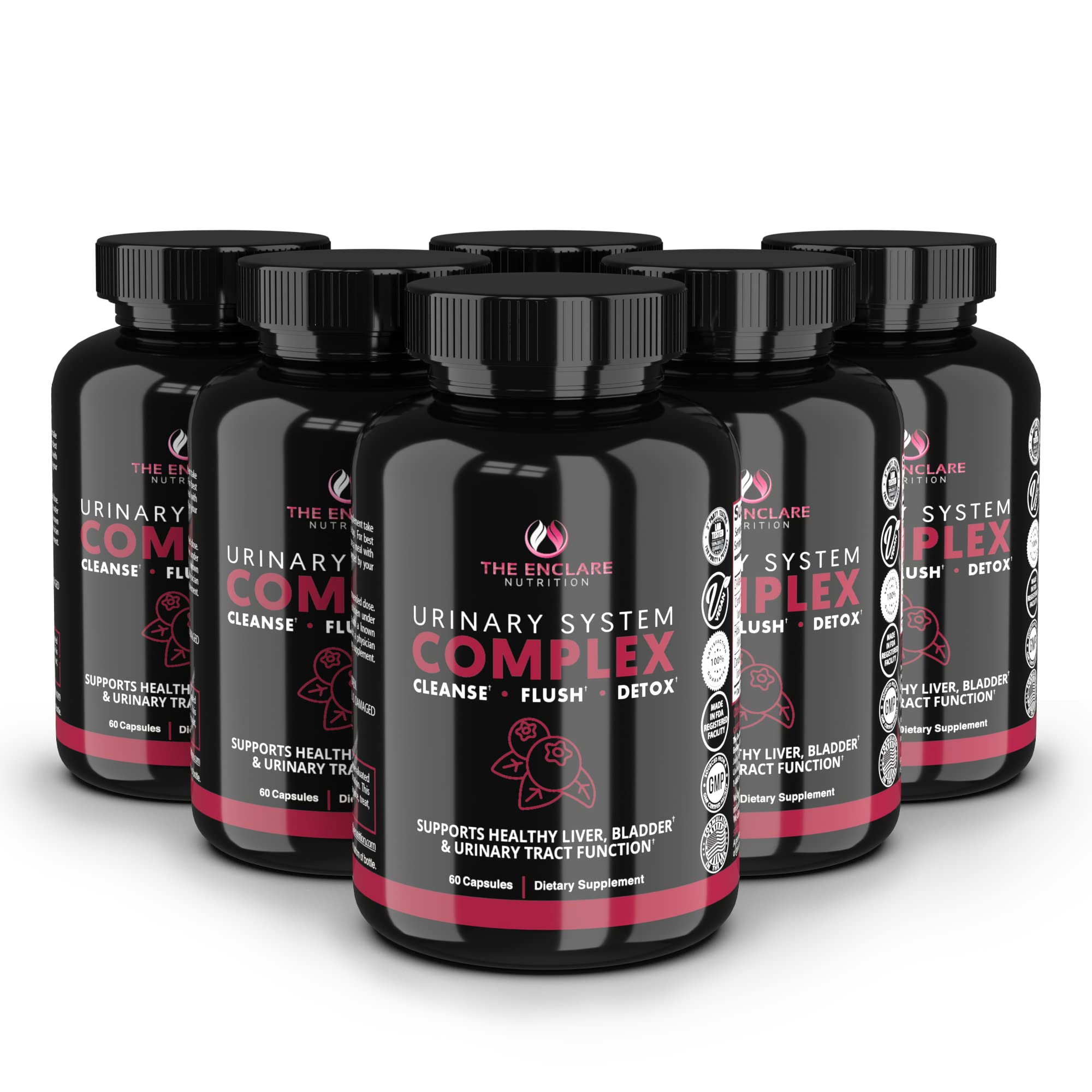 THE ENCLARE NUTRITION D Mannose Capsules | 1000mg with Cranberry Pills for Women & Men, Hibiscus & Dandelion. Fast-Acting Urinary Tract Health, Bladder Control, Liver Support, Kidney Cleanse & Detox