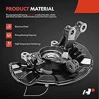 Vista 4 de A-Premium Conjunto de nudillo de dirección y cubo de cojinete de rueda delantero izquierdo compatible con Toyota Corolla 2009-2018, Matrix
