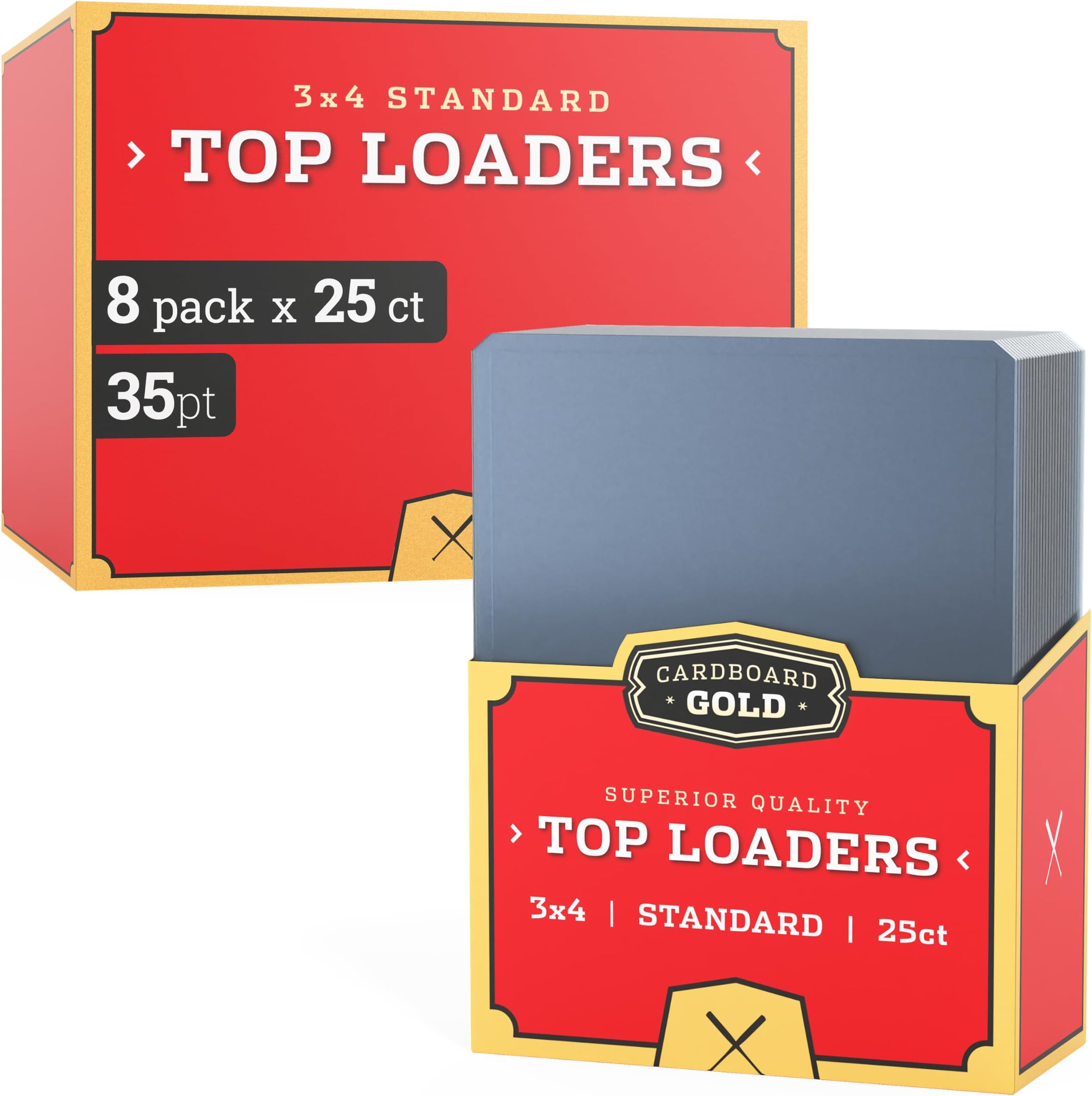 - 35pt Top Loaders for Cards - 200 Count - Premium 3x4 Inch Trading Card Toploaders - Protect Your Baseball and Sports Cards with These Crystal Clear Hard Plastic Sleeves Protectors
