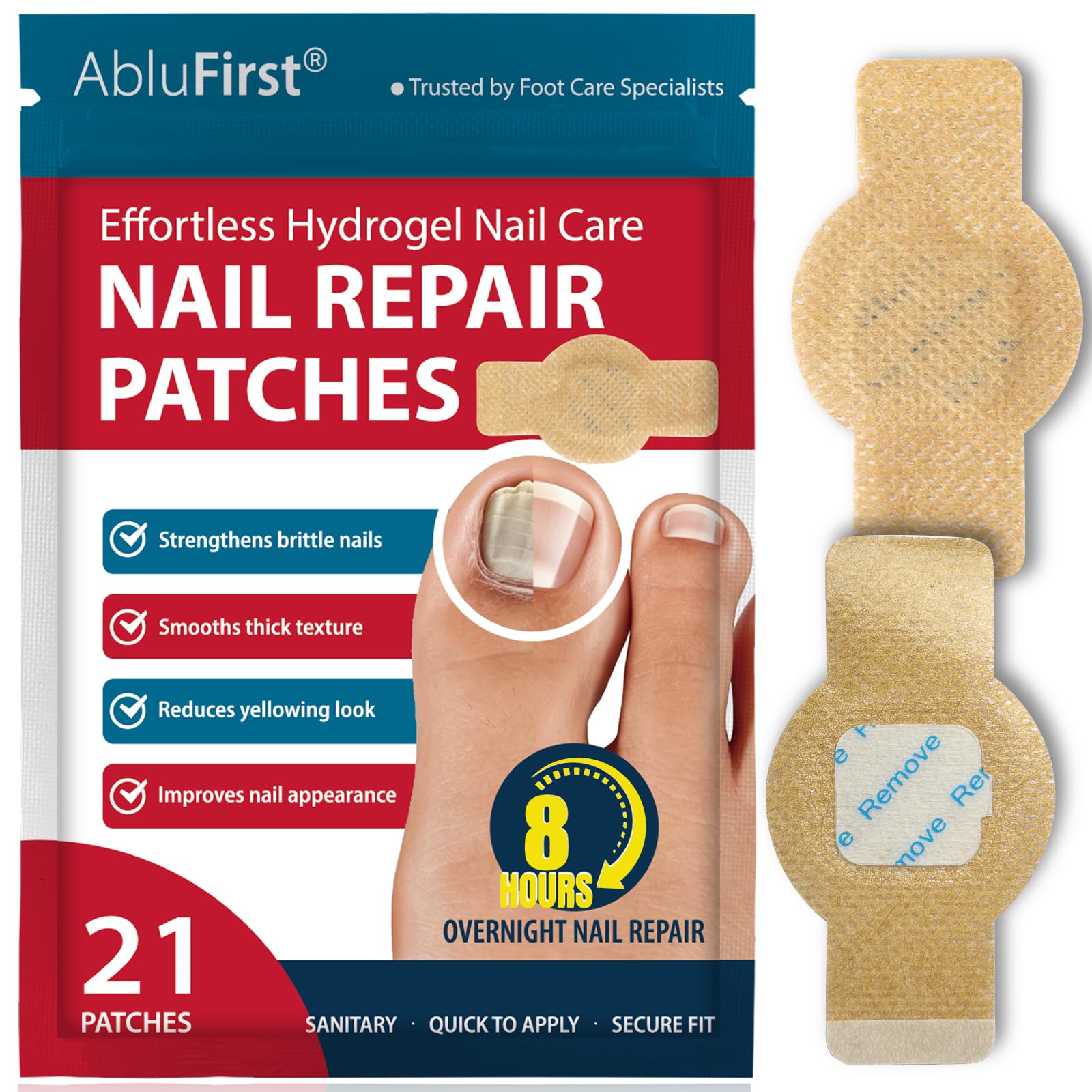 21 PCS Nail Repair Care Patches 8-Hour Discolored Nails