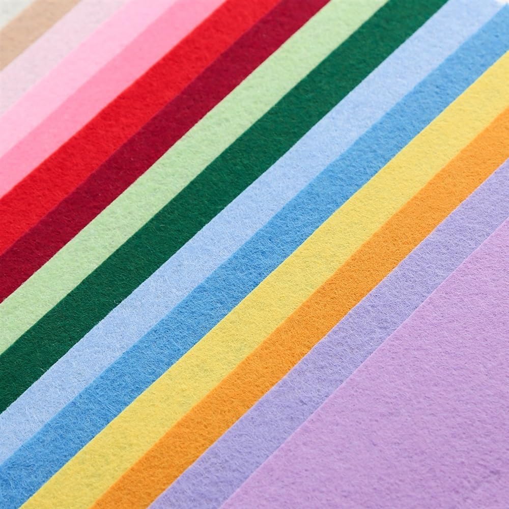 Lot de 40 tissus non tissés de couleurs mélangées pour travaux manuels, scrapbooking, décoration d'intérieur