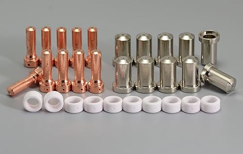 Miniatura 8 de RIVERWELD PT-23 27 Consumibles de corte de plasma Boquillas de punta de electrodo de plasma 33366XL 33367 33369 50Amp 30pcs