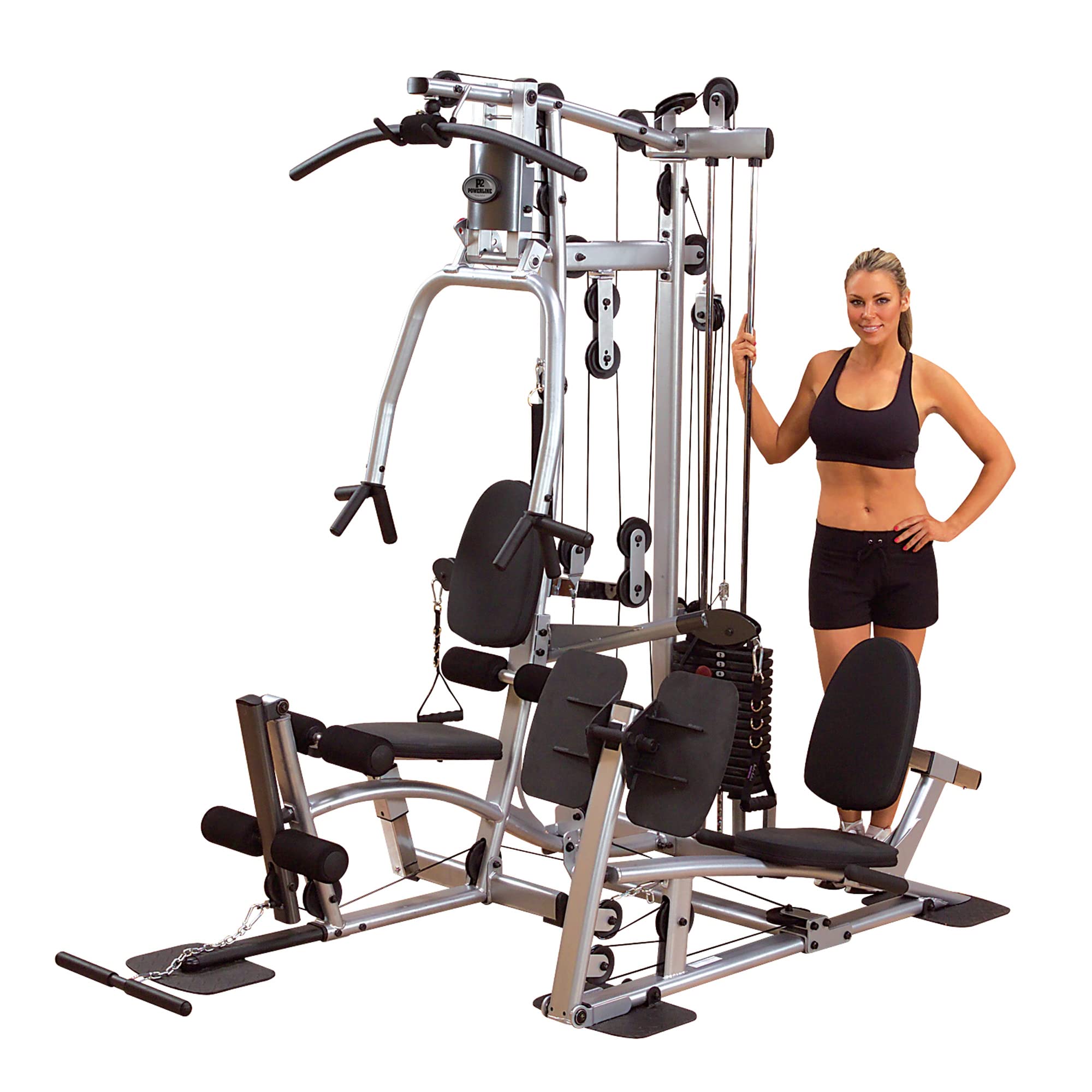Body-Solid Powerline P2LPX Home Gym Equipment with Leg Press, Grey/Black