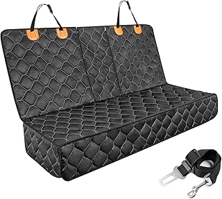 JOEJOY Dog Car Seat Covers Waterproof Pet Car Seat Cover for Dogs Non-Slip Back Seat Dog Cover Durable Dog Seat Covers for Cars Back Seats Protector for Dogs with Seat Belt for Most Cars Trucks & SUVs