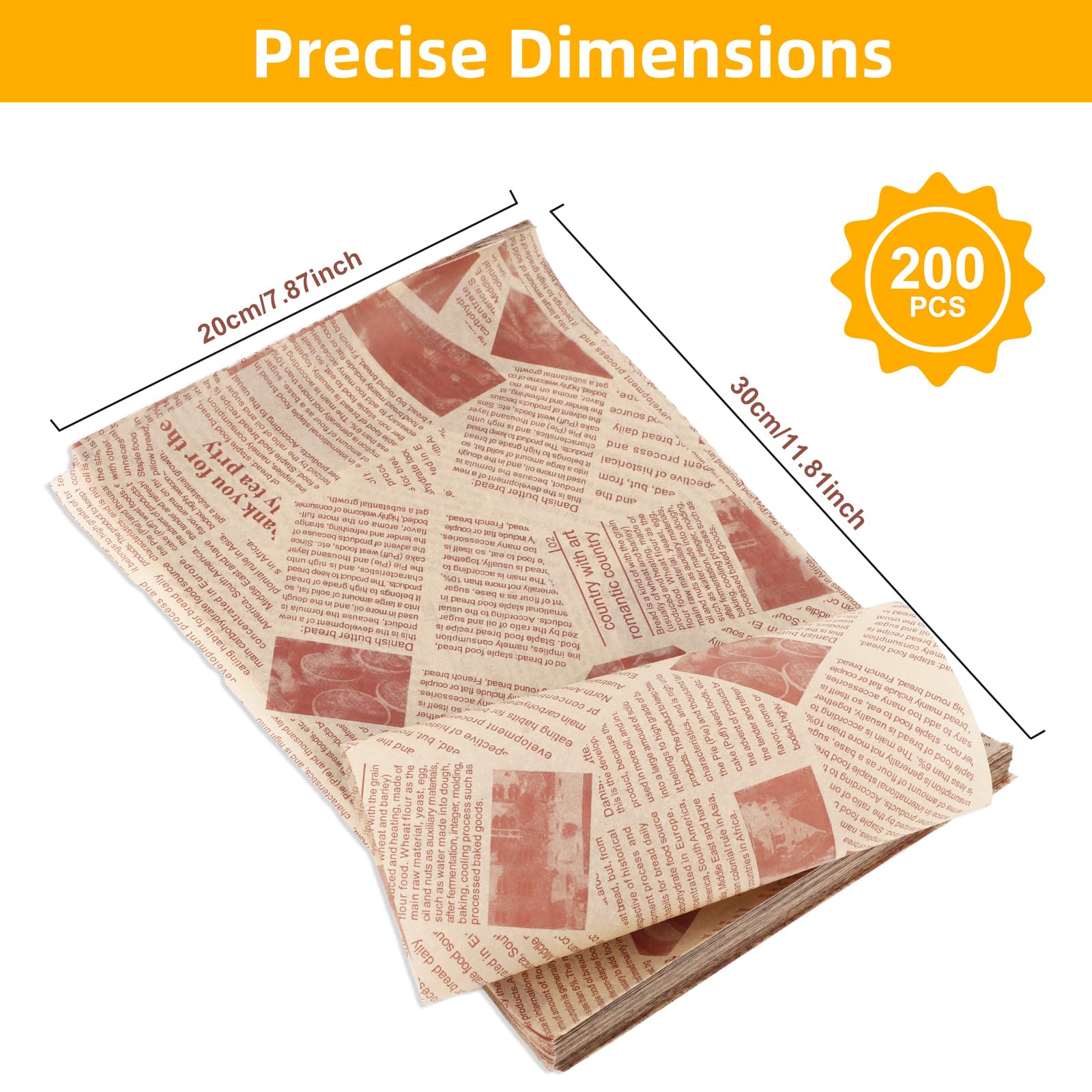 Lot 150 Feuilles Papier Alimentaire Papier Emballage Alimentaire Résistant à La Graisse - 150 Feuilles 15x15 Cm Style Journal Rétro - Pour Sandwich, Burger, Frites Papier Pour Snack Food Truck Lot 150 Feuilles Papier Alimentaire Papier Emballage Alimentaire Résistant à La Graisse - 150 Feuilles 15x15 Cm Style Journal Rétro - Pour Sandwich, Burger, Frites Papier Pour Snack Food Truck