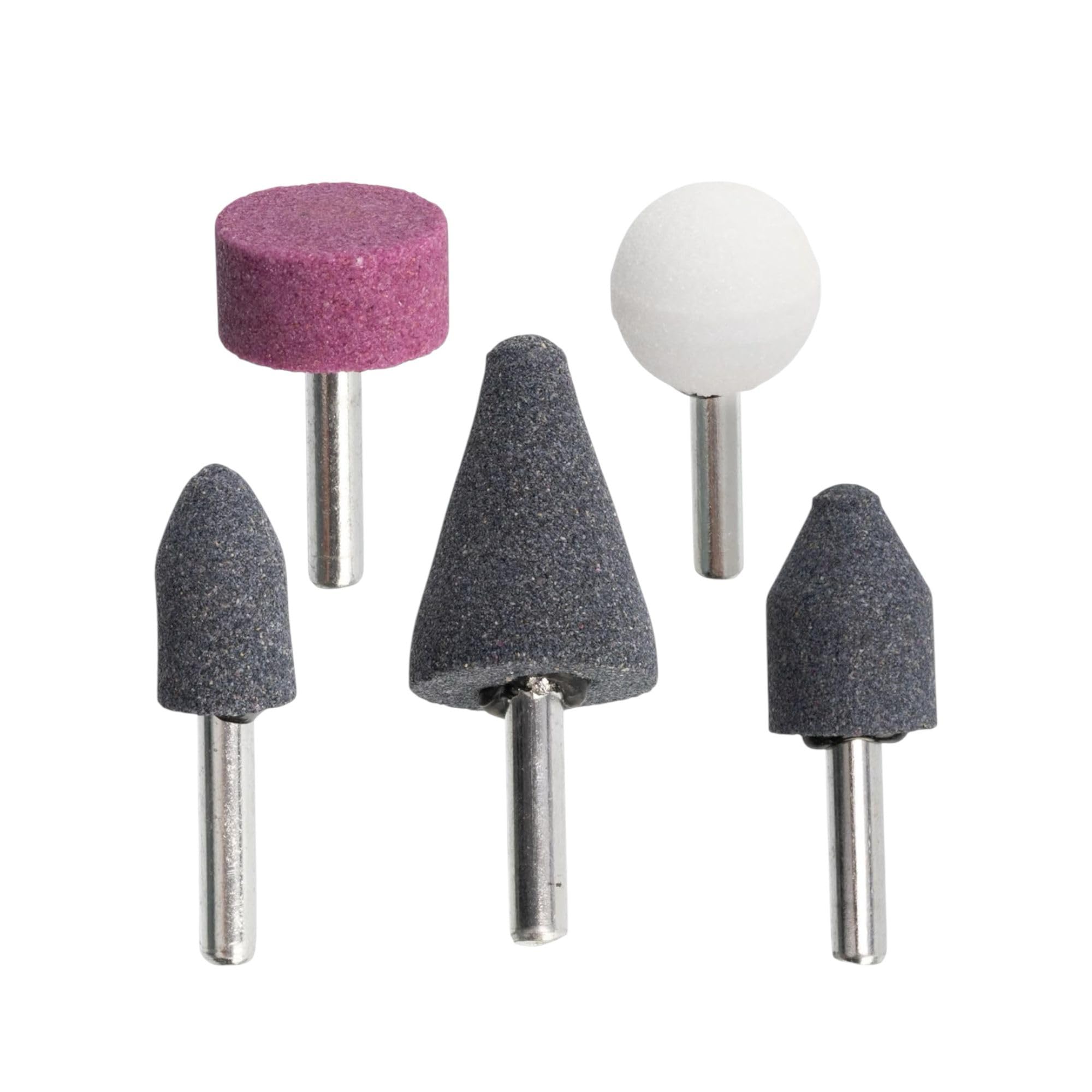 Set Punte Trapano 5 Pietre Abrasive 1/4" (6 mm) per Lavori di Precisione, Mola per Trapano, Avvitatore, Punta Trapano Levigatrice Pietra da Rettifica