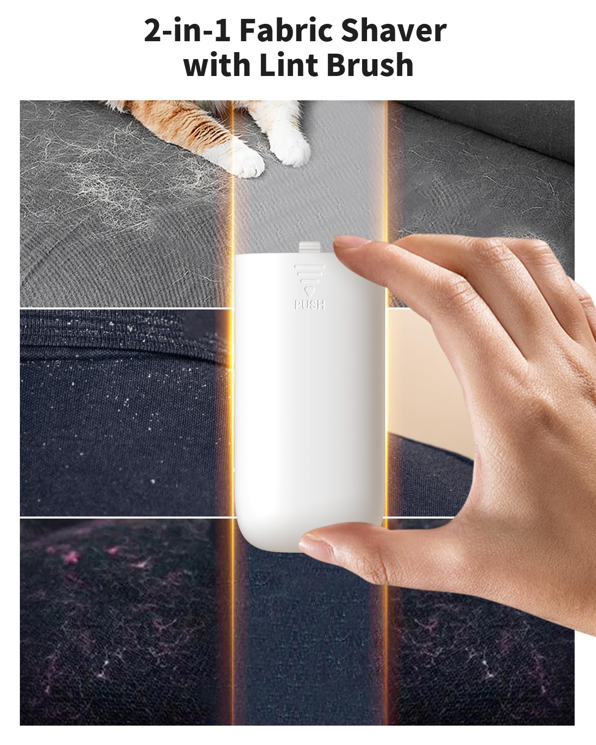 coldSky Afeitadora de tela, removedor de pelusas con cepillo, afeitadora de suéter de 1200 mAh con pantalla digital, afeitadora de pelusa de 3 velocidades, removedor de pelusas de 6 hojas para ropa,