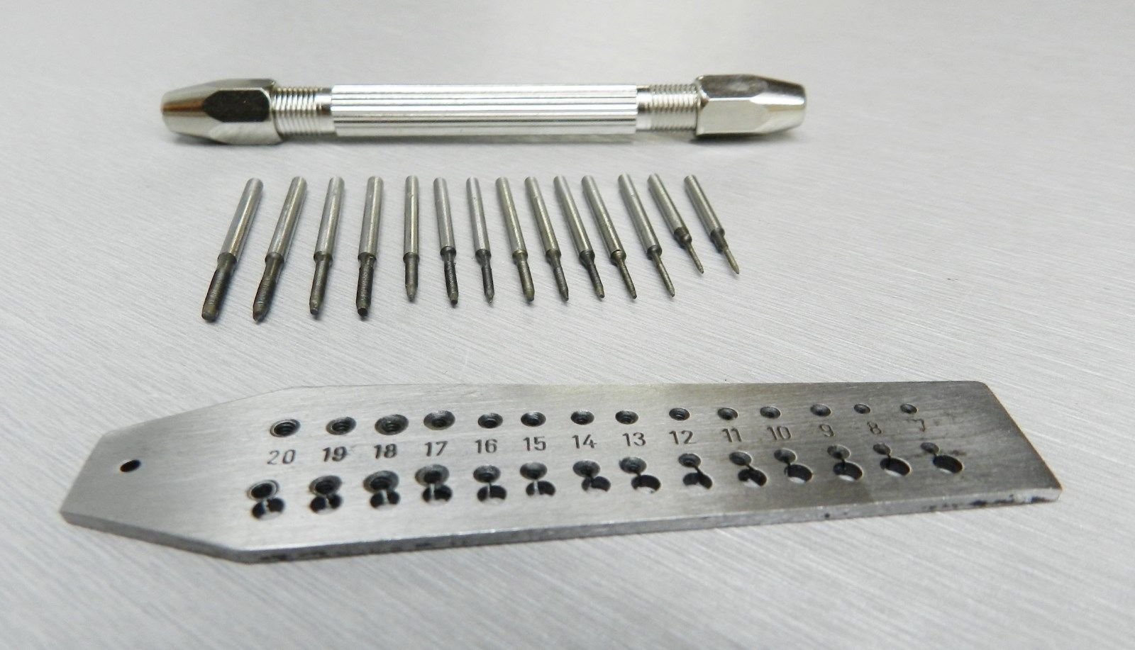 DIY Crafts Mini TAP and DIE Set 14 TAPS & SCREWPLATE & PIN Vise Set 0.7-2mm + Mini Hand & Table Bench Vise, Jewelry Making Branded (Pack Of 14 Pcs Set, Design No# 10) (B00RBUHHKI) Amazon Price History, Amazon Price Tracker