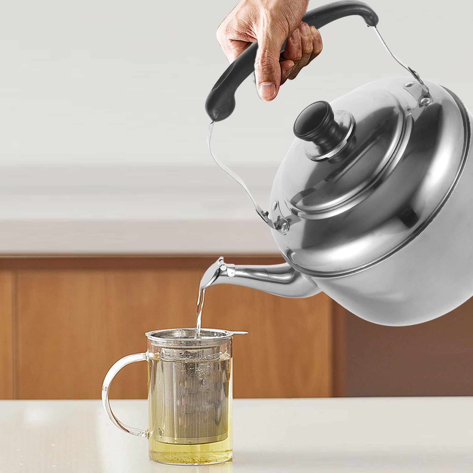 Bollitore 4l in Acciaio Inox Segnale Sonoro per Induzione