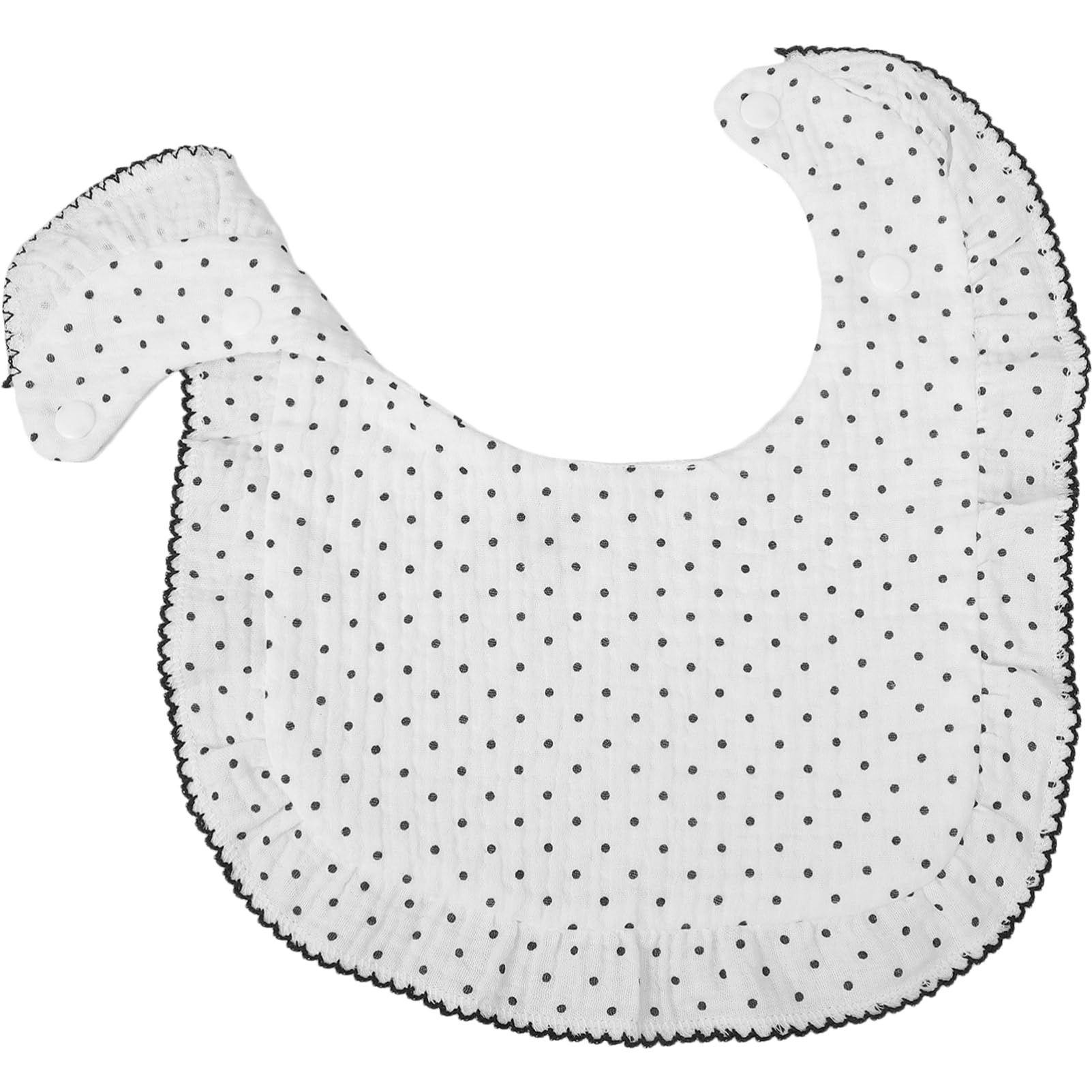 Toddmomy Bavoir Bébé en Coton Blanc, Bavoir Bandana à Bouton-pression