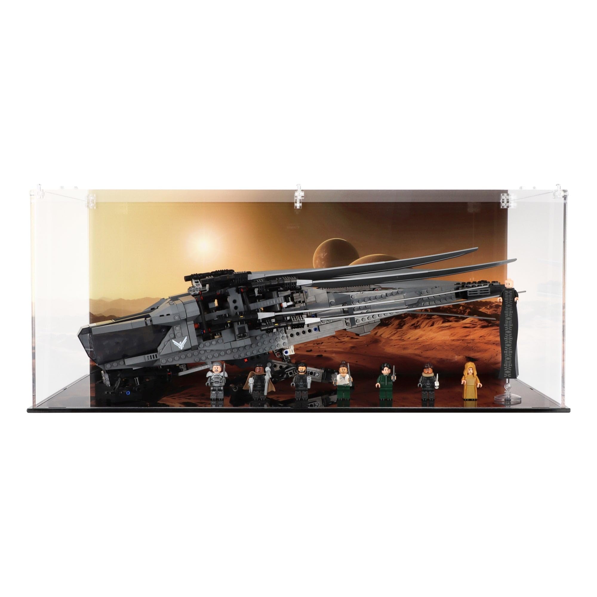 Plexico Display Case Compatible With Lego 10327 Dune Atreides Royal Ornithopter - (Print 1 Back Panel)