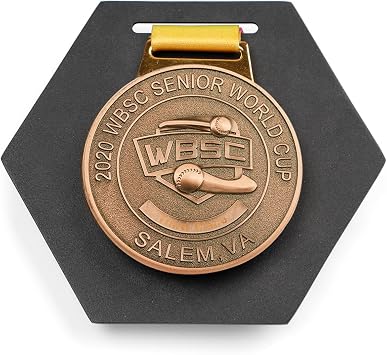 Medal Hanger Display, Black, Hexagon | Honeycomb, Holds 1 Medal, Metal Medal Rack, Wall Mountable, for Marathons, Triathlon, Sports, Military Awards
