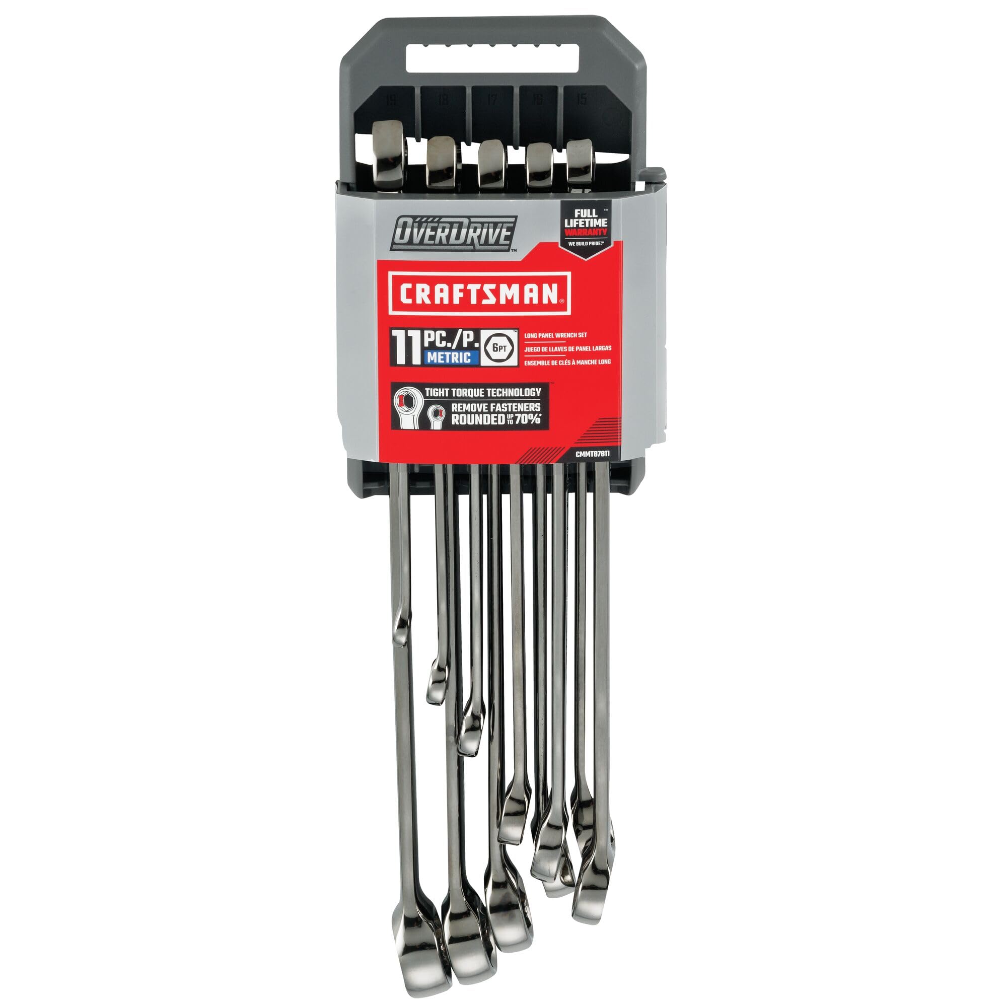Craftsman Overdrive 11-częściowy zestaw kluczy metrycznych (CMMT87811)