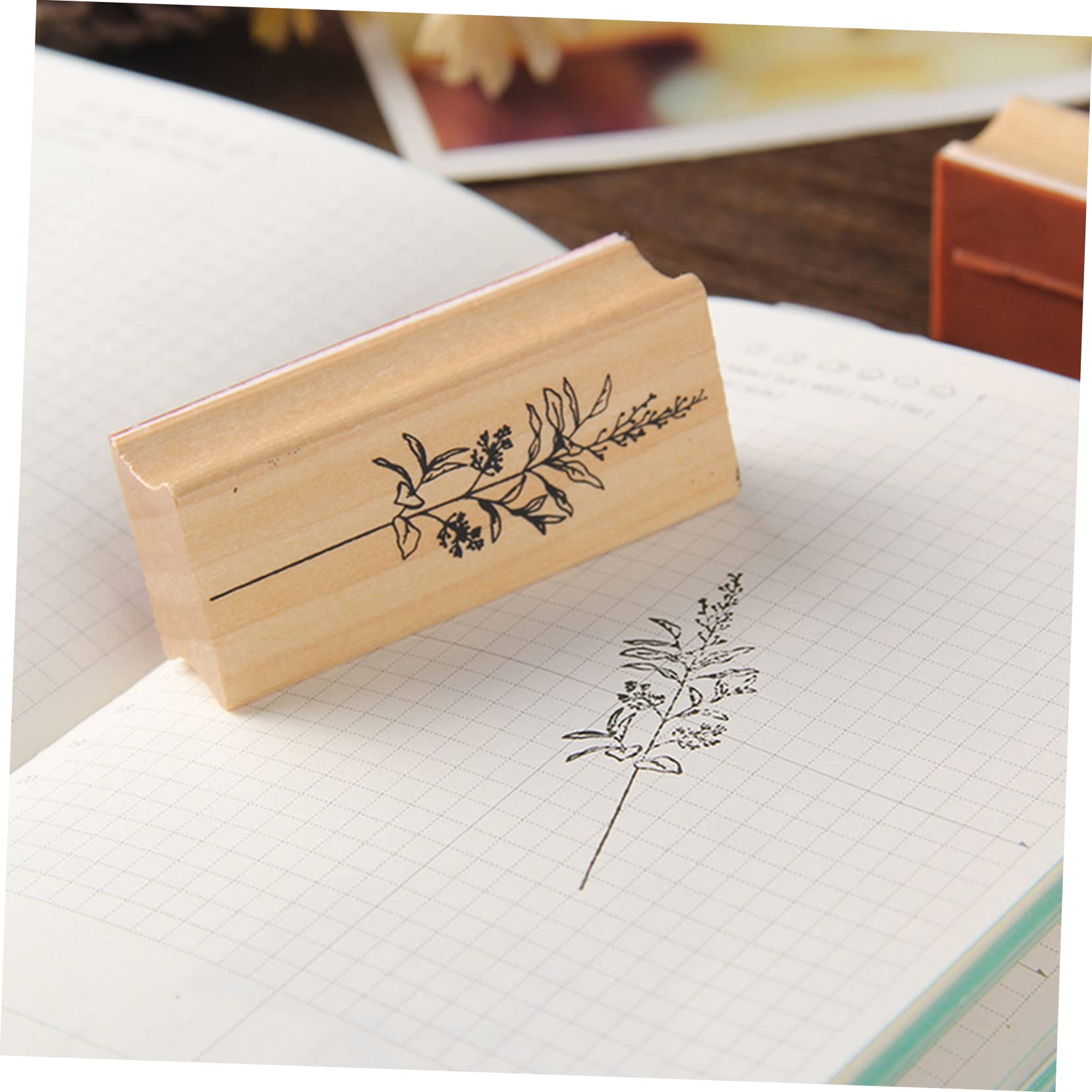 ARTIBETTER 2 Sätze Blumen Setzen Stempel Journaling Name Vintage-stempel Tagebuchstempel Holzstempel Selber Machen Diy Sammelalbum Stempel Briefstempel Diy-bastelstempel Hölzern 8 Stück * 2