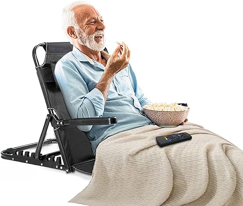 Respaldo de cama elevable, portátil, plegable, ajustable, reposamanos multifunción, respaldo plegable para discapacidades, soporte de respaldo para