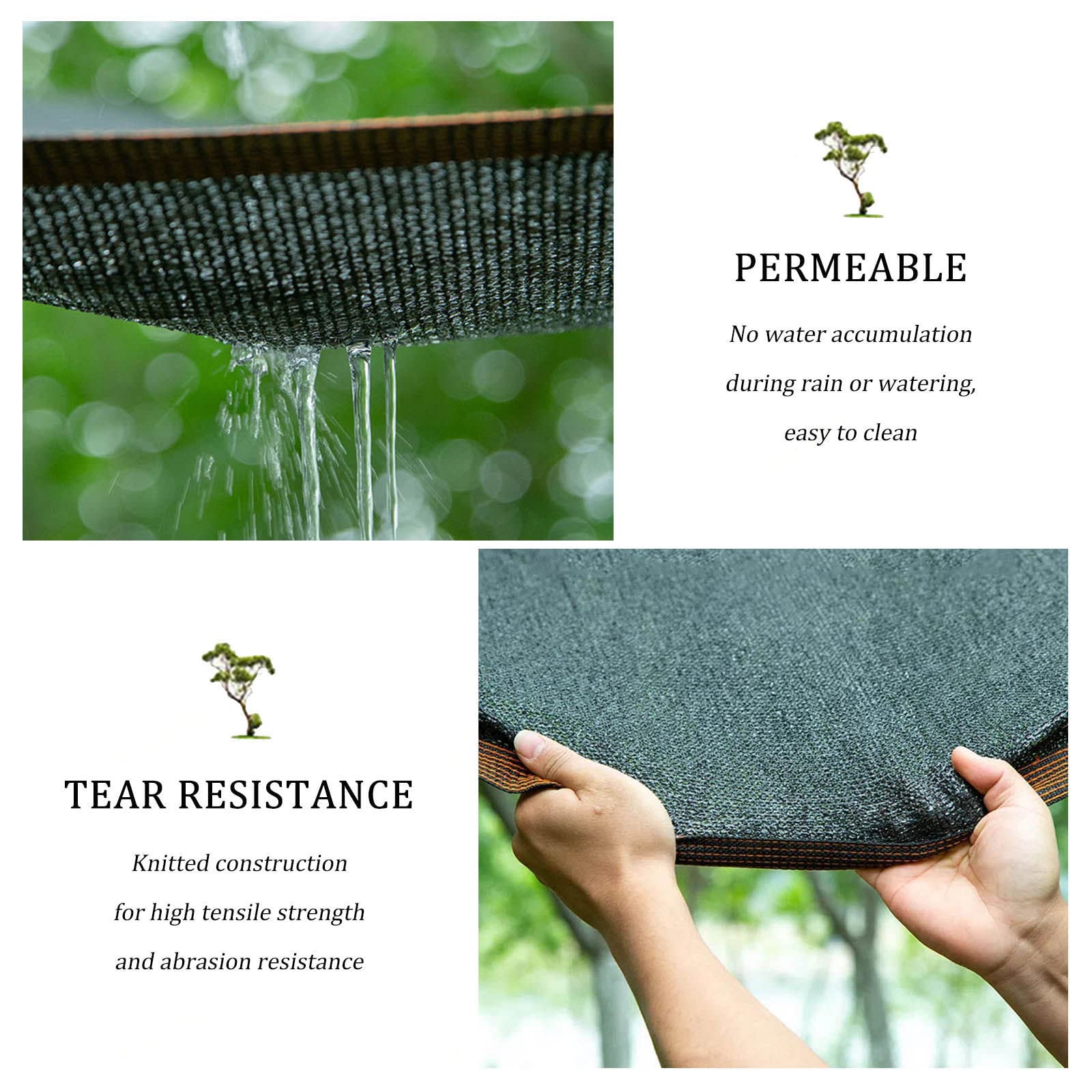 Outdoor e Netting – Telo protettivo in tessuto nero resistente ai raggi UV 85%, per giardino, patio e cortile, disponibile nelle misure 3 x 8 m