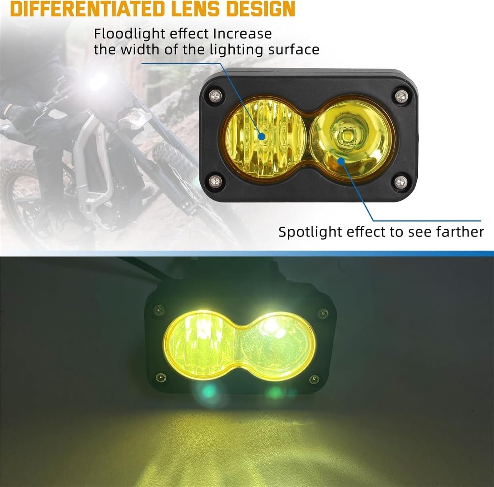 LED Fendinebbia Pod Universale Per Interruttore Fari LED Da 20 W Per Kit Combinato Faro Moto