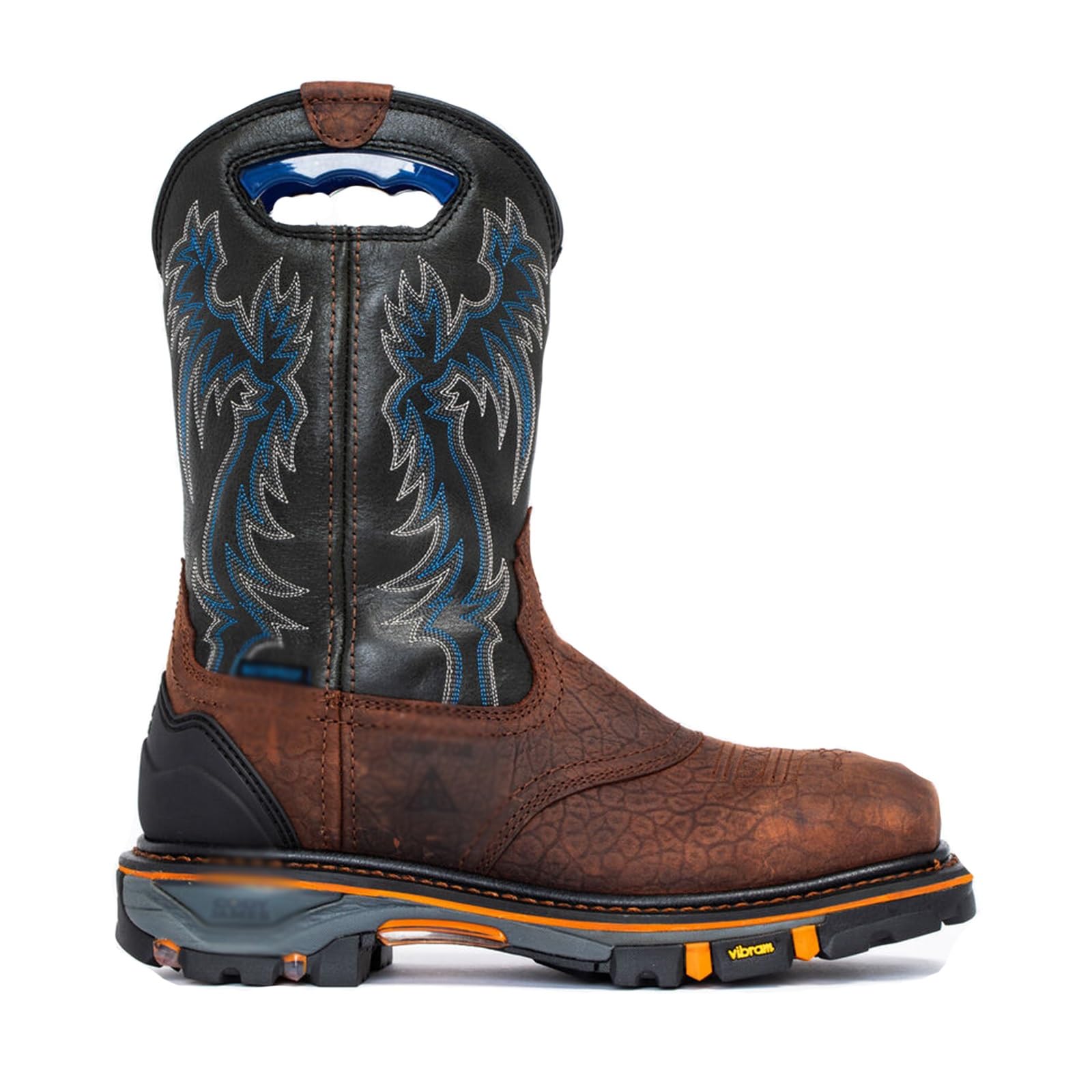 Stivali Western for Uomo Donna Stivali da Cowboy con Suola Spessa Ricamati con Cuciture retrò Stivale Country for Allevamento di Cavalli, Ranch, Cantiere, Giardino (Color : Brown, Size : 41 EU)