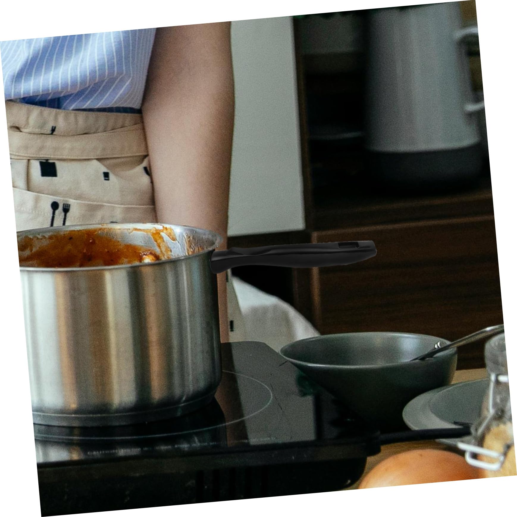 Cabilock 5 Piezas Accesorios para Mangos de Wok Asas de Cocina Mango de sartén Mango de Repuesto para sartén Asa para Olla Anti-Quemaduras empuñadura bateria de Cocina Mango de Olla General