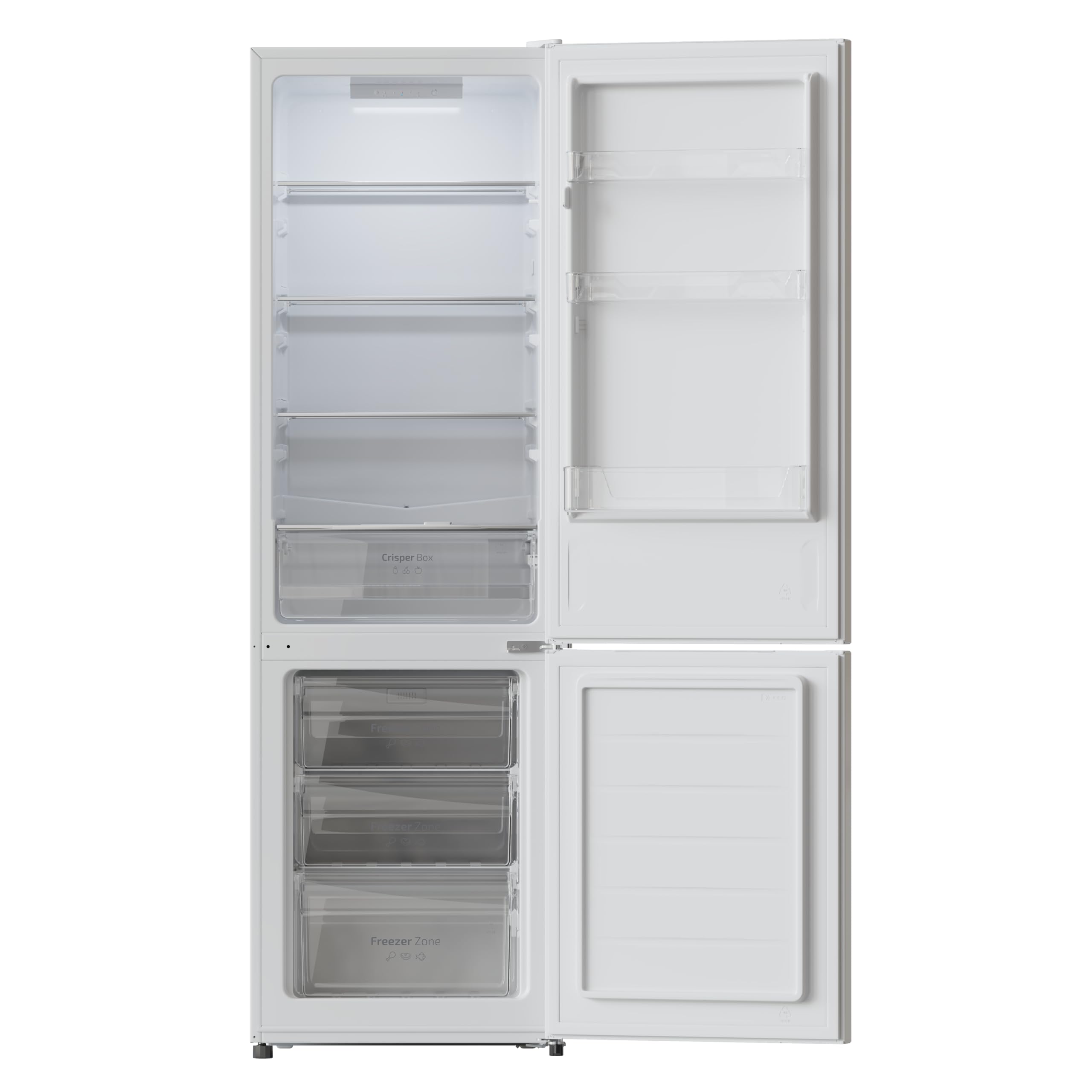 Cecotec Frigorífico Combi de 262 Litros Bolero CoolMarket Combi 262 White E PureFresh Kit. 176 cm de Alto, 54 cm de Ancho, Bajo Consumo, LED Interior, Puertas Reversibles, Control Electrónico